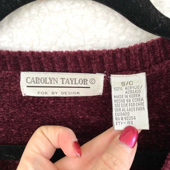 Vintage Chenille Floral Embroidered Coastal Grandmother Garden Tapestry Sweater - Picture 3 of 5